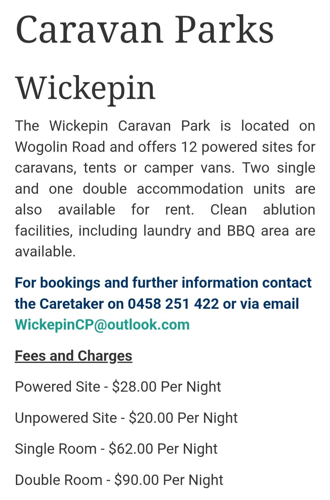 Wickepin Caravan Park in Wickepin, WA — photo 2