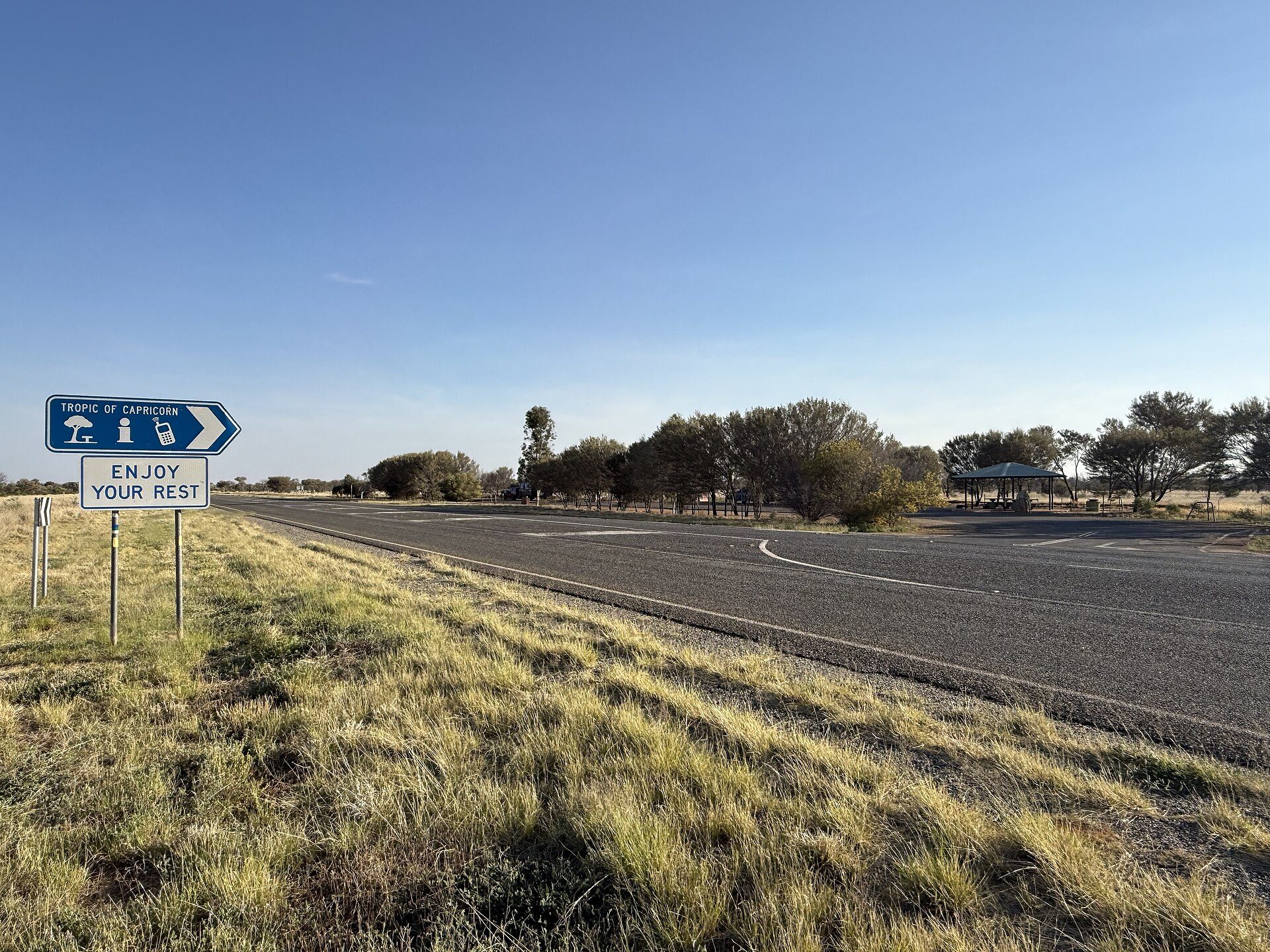 Tropic of Capricorn Rest Area — Alice Springs, NT